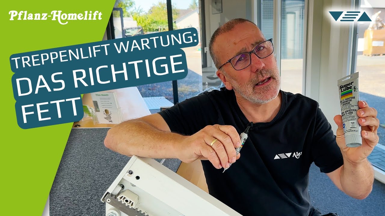Pflege der Treppenlift-Zahnschiene mit Super Lube ▽△ Fetten Sie Ihren Treppenlift selbst