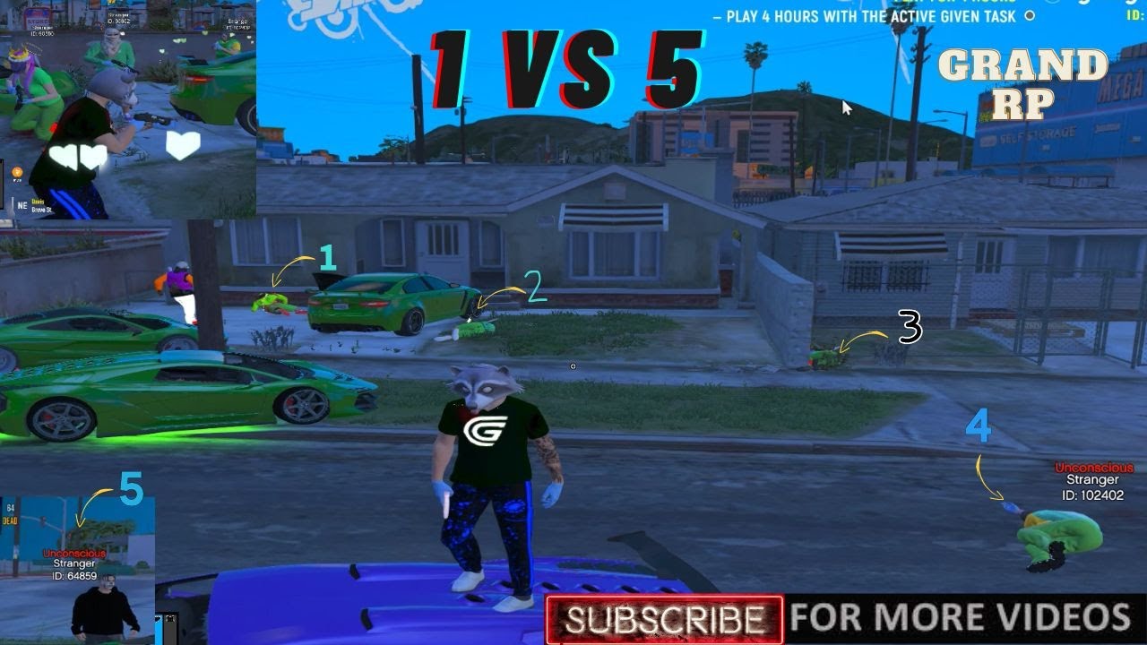 "Grand RP Mayhem: Taking Down the Gang Name Families - 5 Epic Eliminations!" 