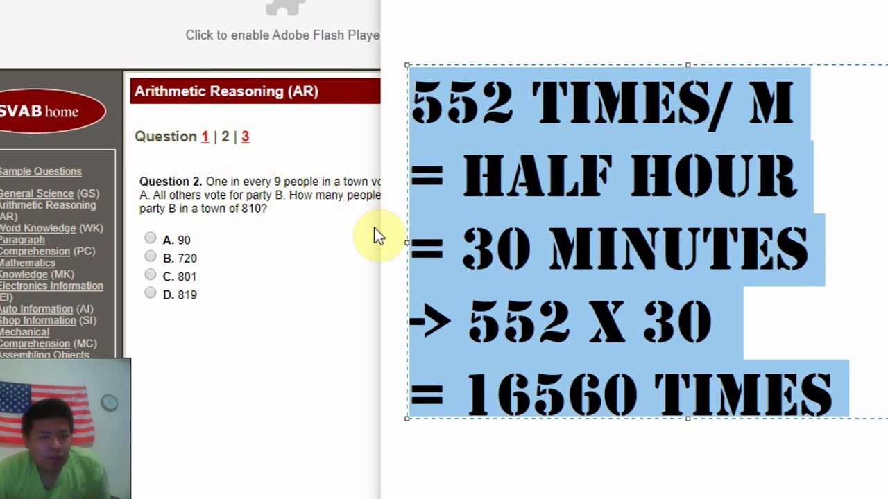 Asvab Arithmetic Reasoning Practice Test