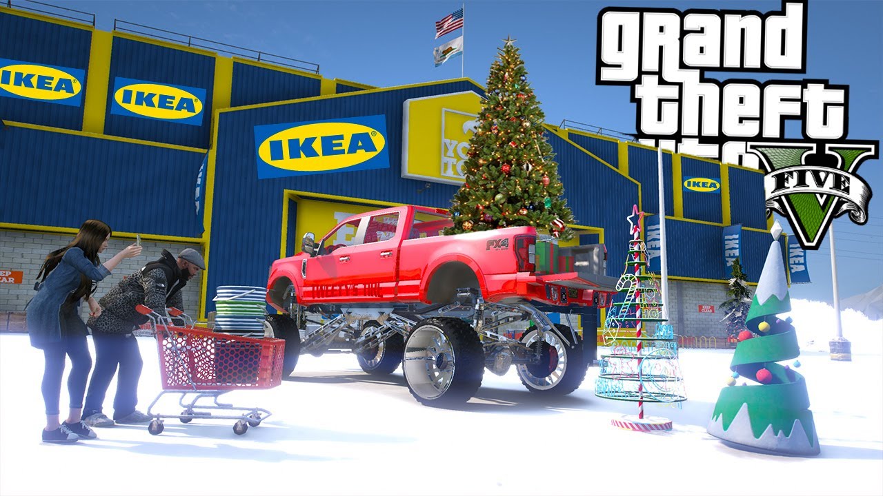 SHOPPING di NATALE da IKEA! GTA 5 MOD VITA REALE (2) 28 YouTube