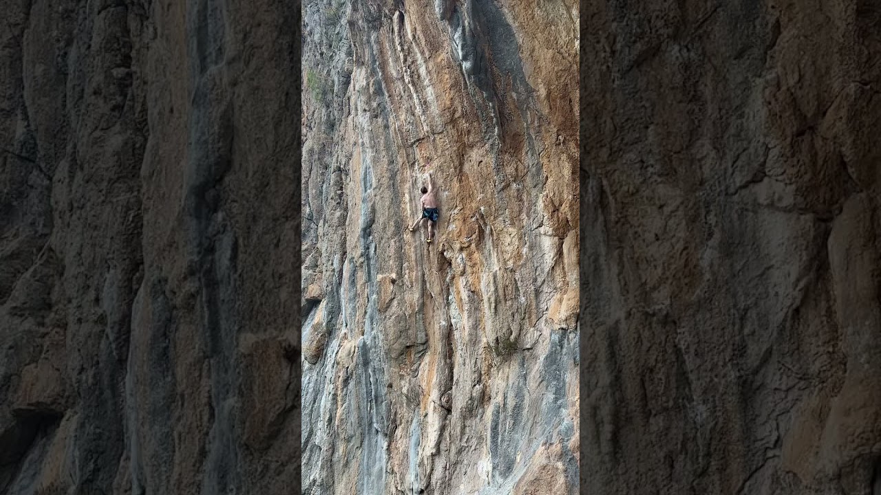 Sport climbing 7b bad karma olympos turkey 