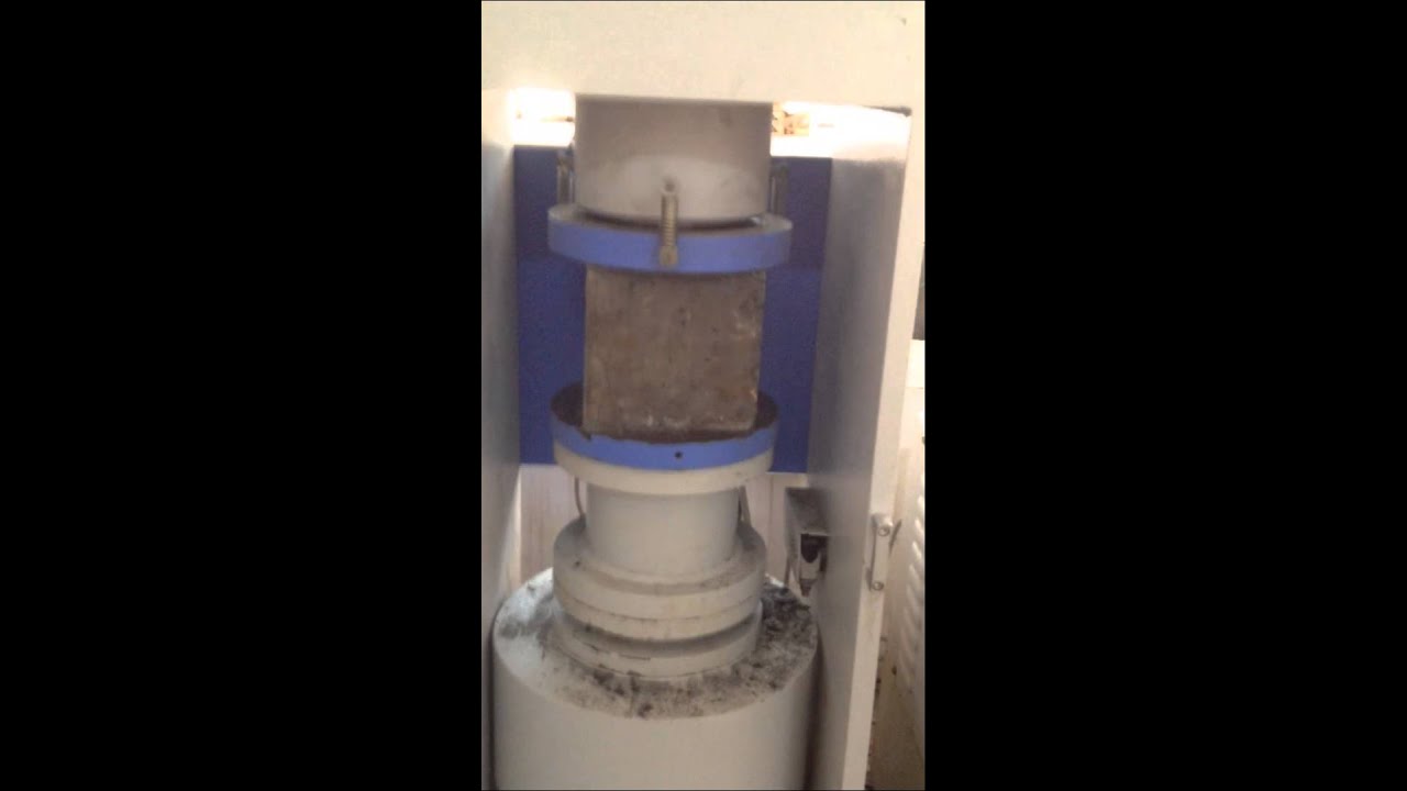 Energy release from cube during compression test on Geoploymer concrete