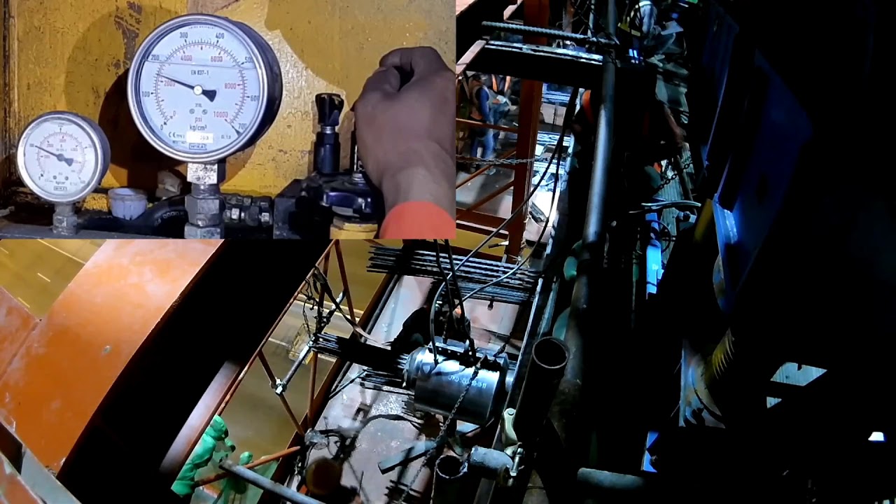 Stressing Tendons Viaduct Segment (ดึงลวดอัดแรง)