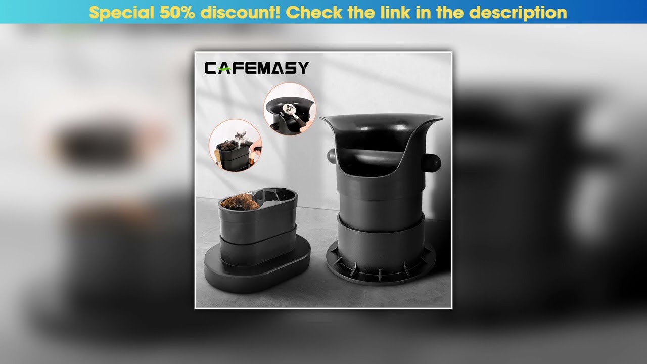 Top Household Large Capacity Coffee Knock Box Electric Coffee Portafilter Cleaner Espresso Coffee P