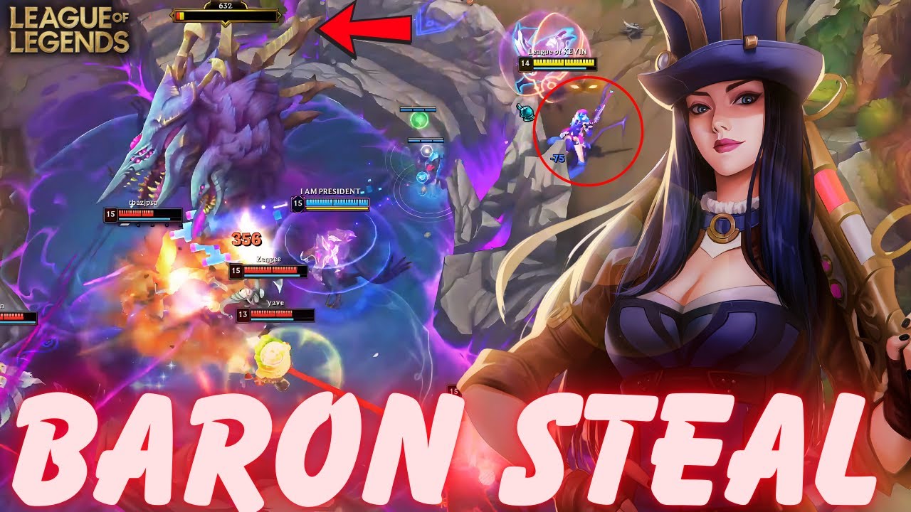 Caitlyn INSANE Baron Play Won the ENTIRE Game...