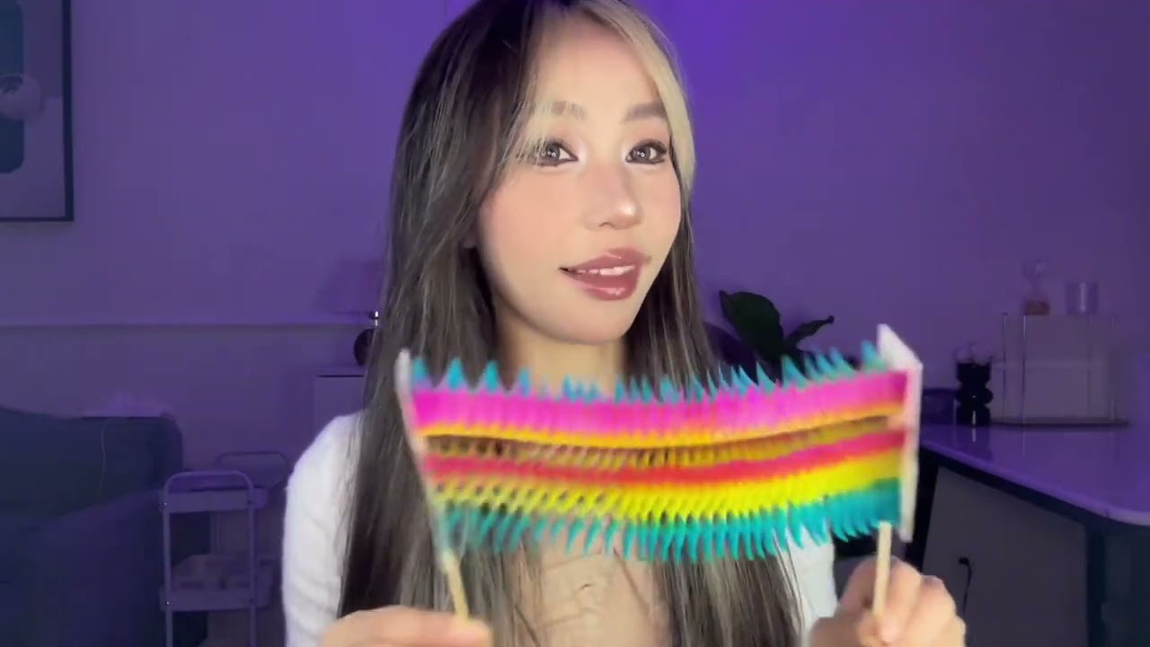 ASMR｜专注力测试👂听力版（敲击触发）这个声音👀一共出现了几次🧐？（一个自己把刘海儿剪毁了的小女孩留下悔恨的泪水😿）#ASMR#专注力测试 #听力测试助眠 #敲击音助眠 #解压声控