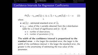 3.2. Two-Variable Regression: Interval estimation