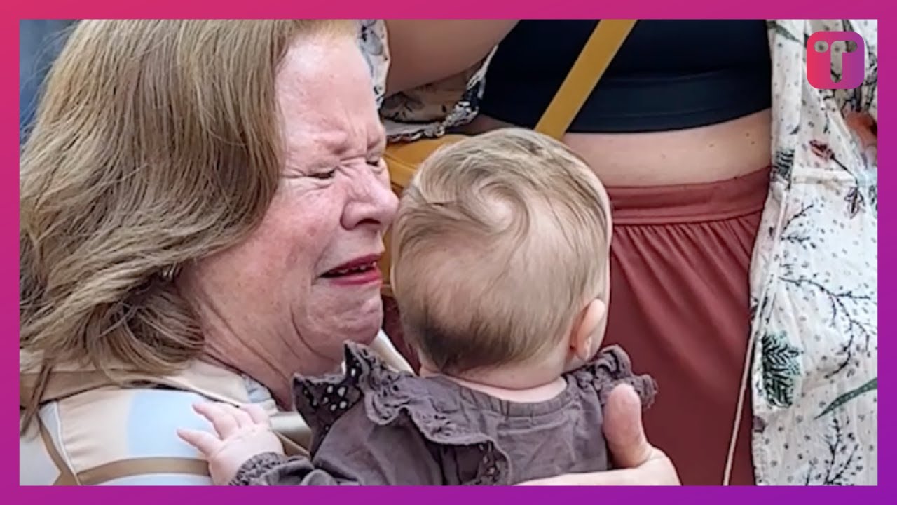 Grandma's Tears Of Joy After Finally Meeting Baby After Visa Delay