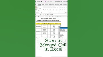 How to calculate sum in merged cells in excel #excel #calculate #suminexcel #suminmergedcell
