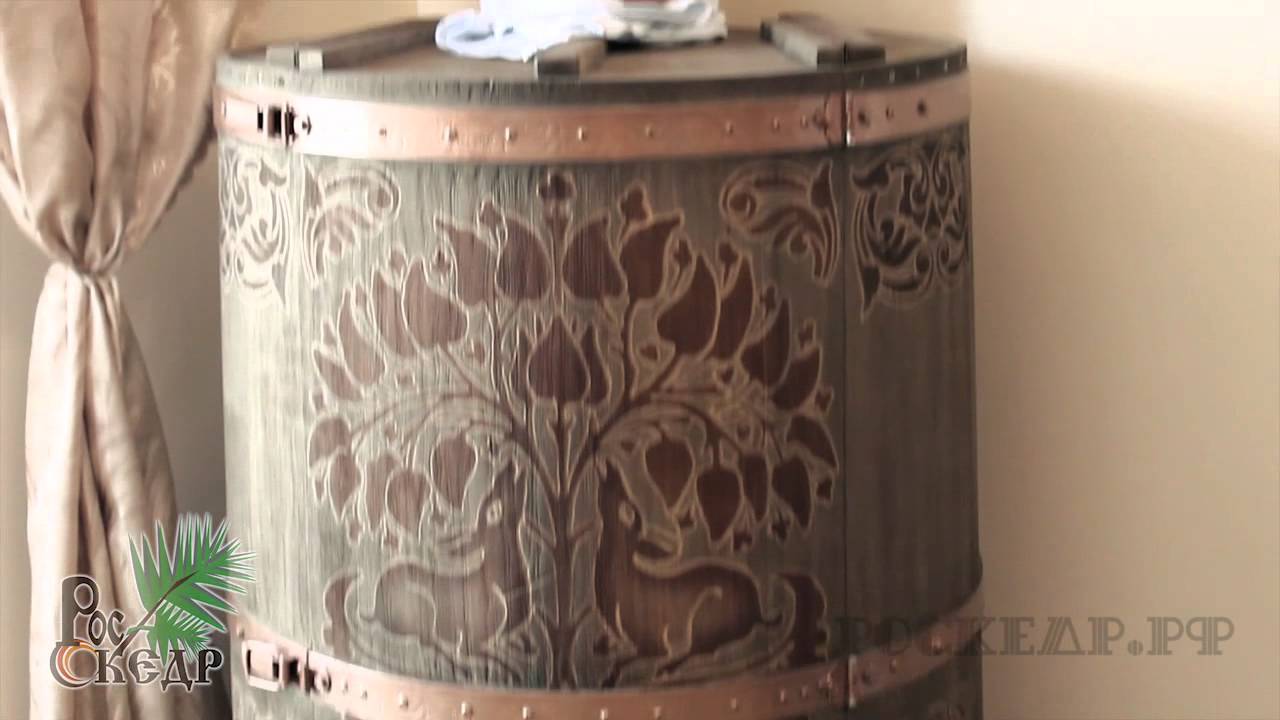 Кедровая бочка процедура - YouTube