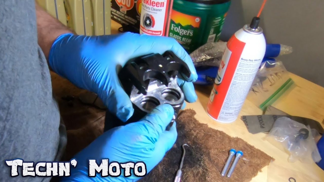 Kawasaki KLR 650 Rear Brake Caliper Removal Rebuild Install Flush and