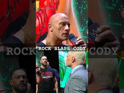 The Rock Slaps Cody Rhodes You Should Be Ashamed Rock Wwe Raw Smackdown 
