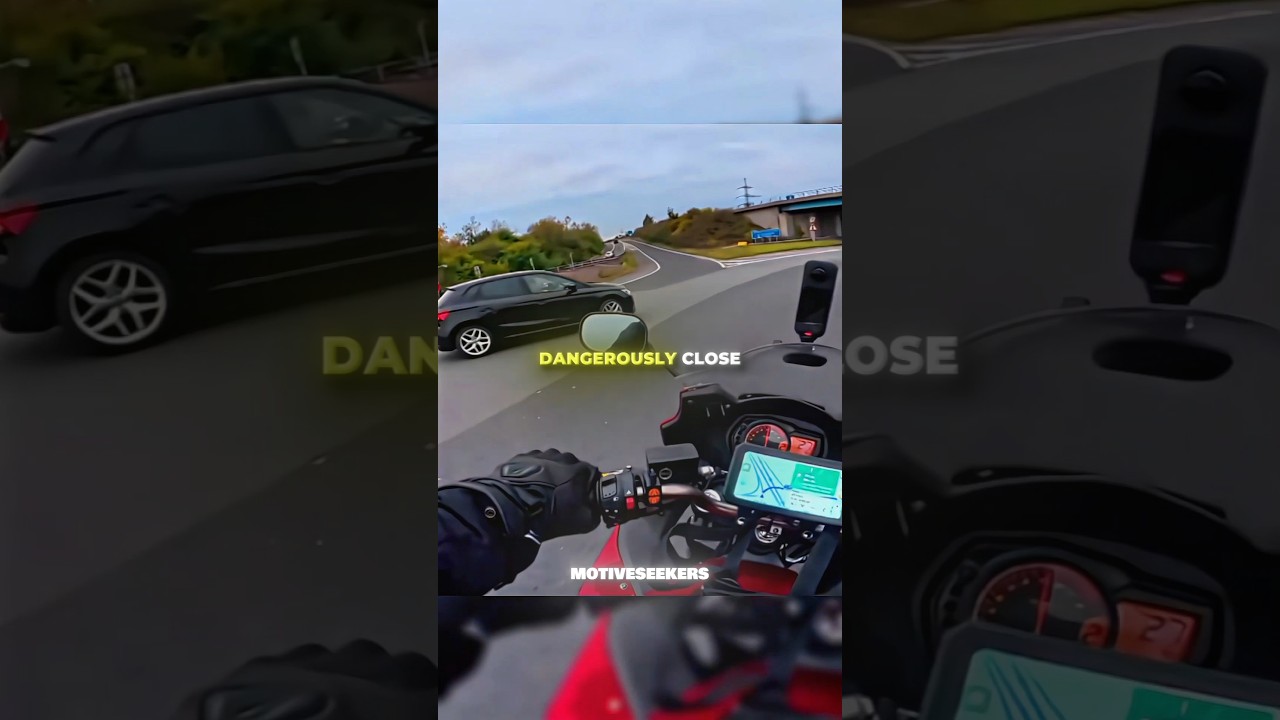 Stranger almost hits his Bike.. Then this happens 😳💯