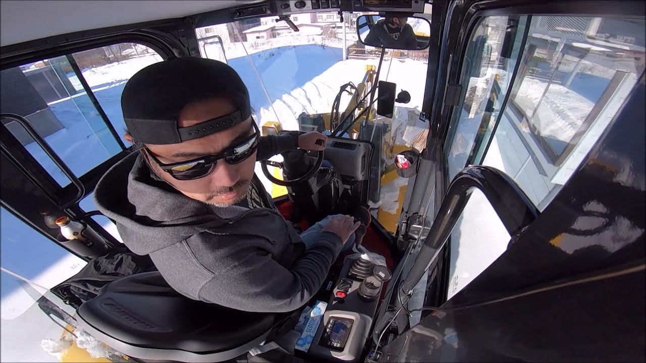 wa40の車窓から22 除雪車の車窓から 明るいからレバー操作が見やすい！ レバー操作や自分の掻き方の説明 いつものエステ