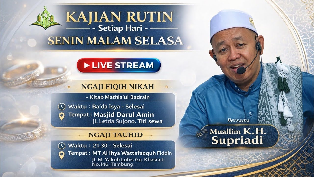 🔴 LIVE | NGAJI TAUHID Mujazul KalamHalaman : 178Muallem K.H. SUPRIADI