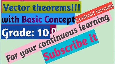SEE optional Mathematics!!! Top most important theorem from vector geometry!!!