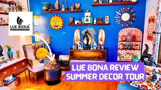Thrifted vintage summer home decor tour Lue Bona product review Thrifting mid century reseller vlog