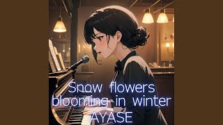 Snow flowers blooming in winter