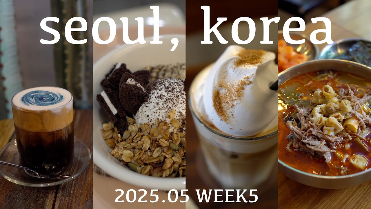 【韓国旅行vlog】新村・延南洞・文来・鍾路３街・益善洞ひとりグルメ&カフェ巡り！チュオタン|ギリシャヨーグルト| トースト |ユッケジャン| 2025年5月WEEK5