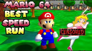 Mario 64 New Fastest Speed Run (funny moments)