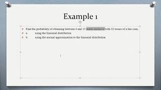 Normal Approximation to Binomial or Poisson Distribution
