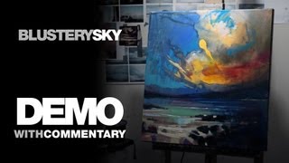 Scottish Landscape Painting: Blustery Sky Demo