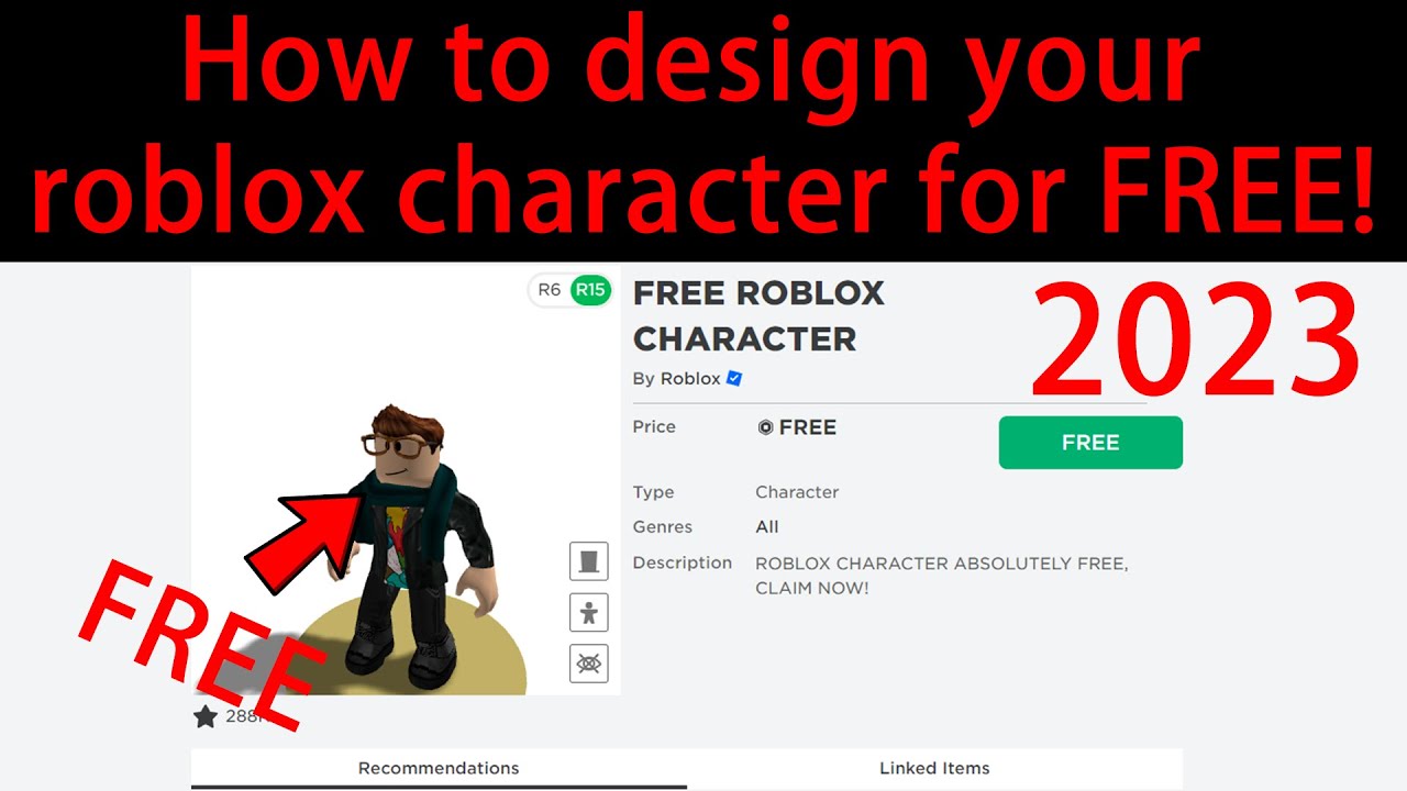 How to design your ROBLOX character for FREE! (2023)