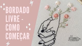 Free Embroidery Class - Hands & Flowers Design (Part I) screenshot 1