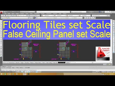 Flooring Plan Tiles False Ceiling Plan Panel Set Scale In
