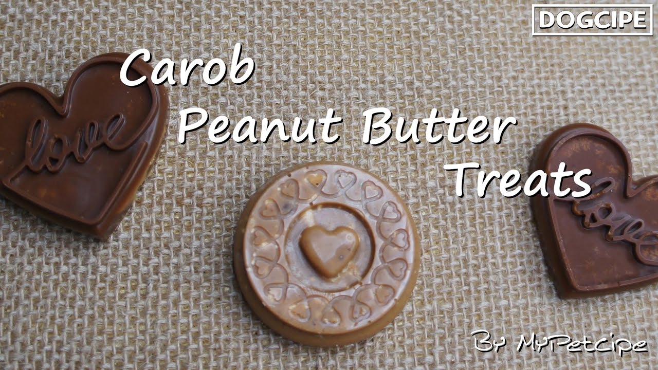 Carob Peanut Butter Treats Valentine's Day Homemade Dog Treat Recipe