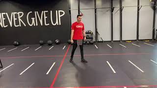 Finisher: Side to Side Squat Thrust, Heismans, Supine Plank