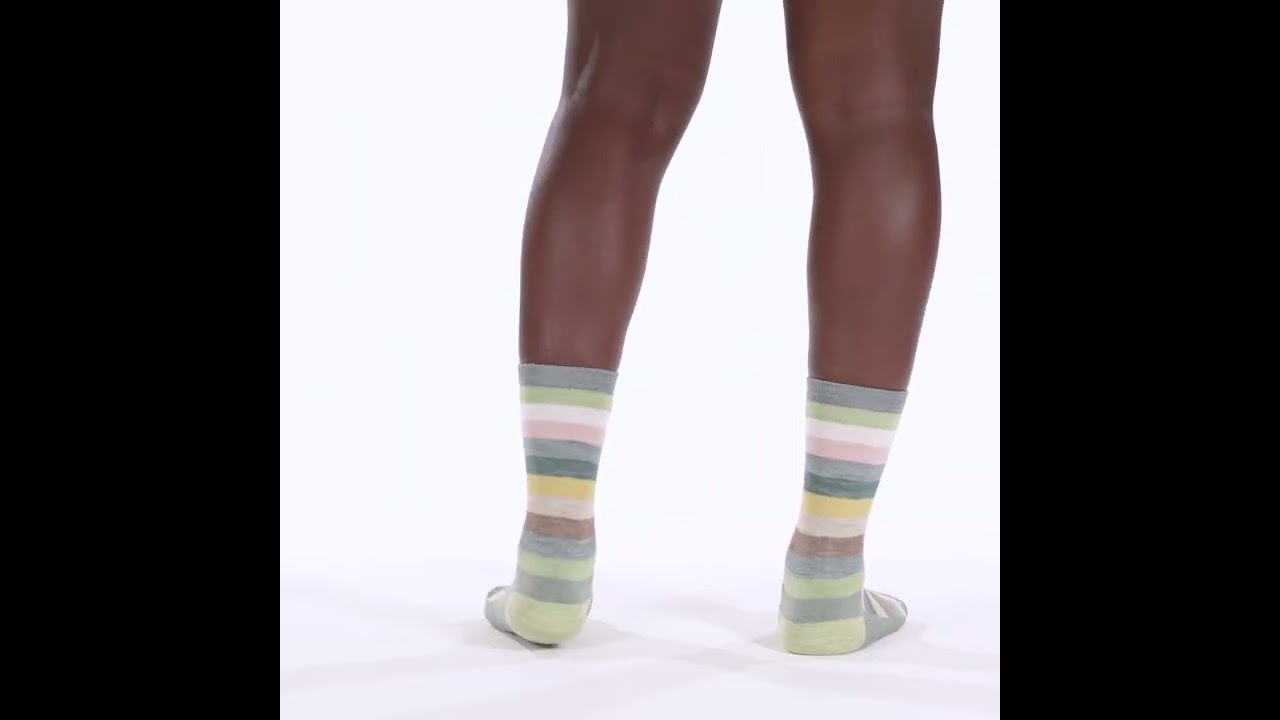 Preview of Darn Tough Mystic Stripe Crew Lightweight Lifestyle Socks - Women's Video