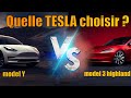 Tesla model 3 highland vs tesla model y  laquelle choisir 