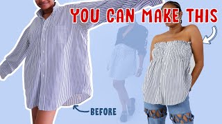 Shirring for Beginners! | How to Shir Tips & Tricks | 1 HOUR shirt Upcycle