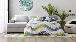 Austin 3 seat chaise sofa with storage and sofa bed
