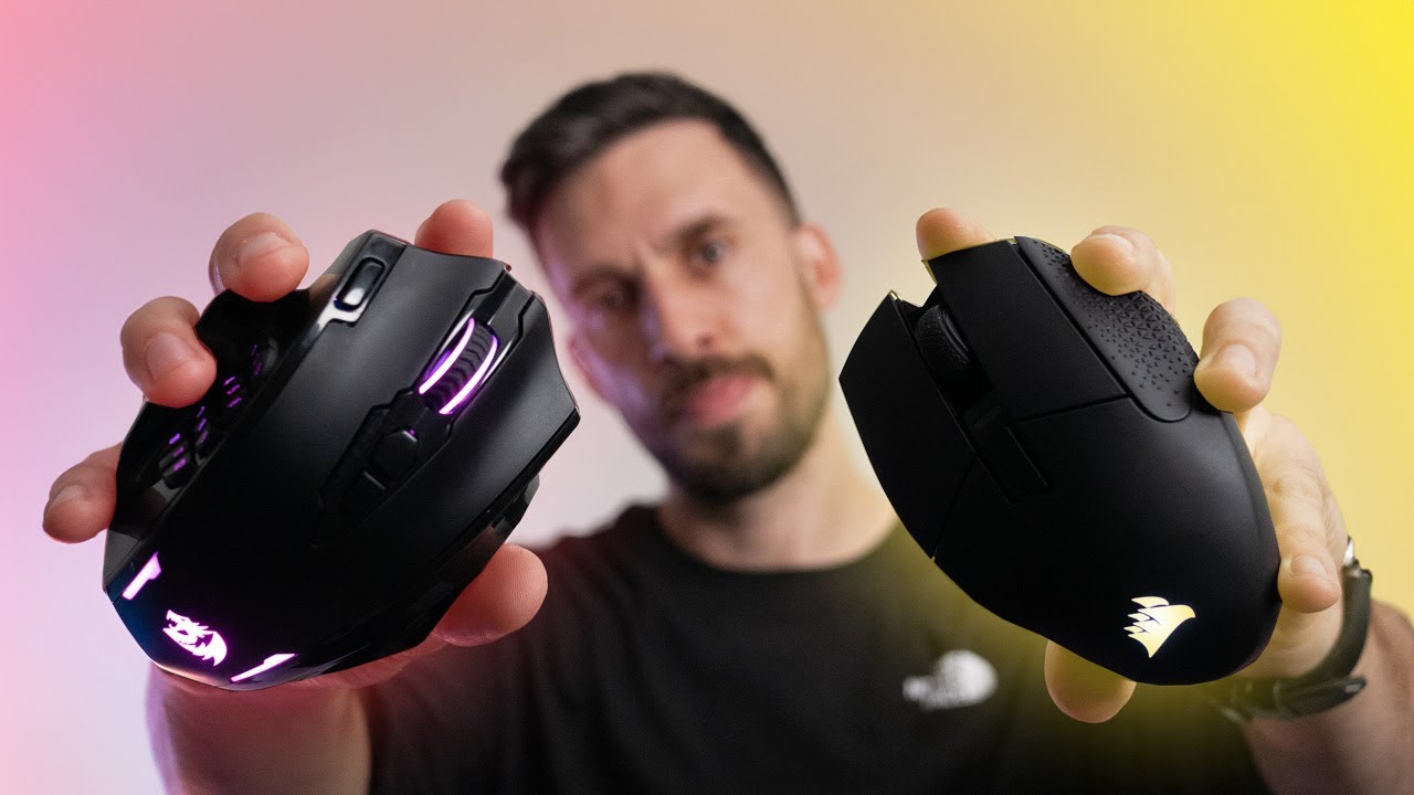 Corsair Scimitar Elite Wireless vs Redragon M913 - YouTube