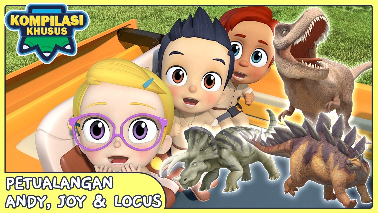 🦖 GOGODINO | Petualangan Andy, Joy & Locus 🌲 | Kompilasi Dinosaurus Khusus | Kartun | Animasi