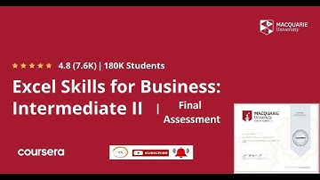 Excel Skills for Business Intermediate 2 | Final Assessment | All Solutions || Coursera