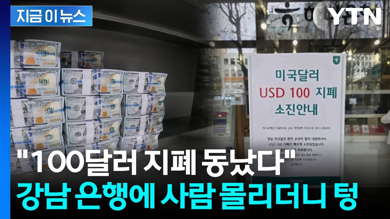 환율 급락에 '이 때다?'...강남 은행 지점 '100달러 지폐' 재고 소진 [지금이뉴스] / YTN