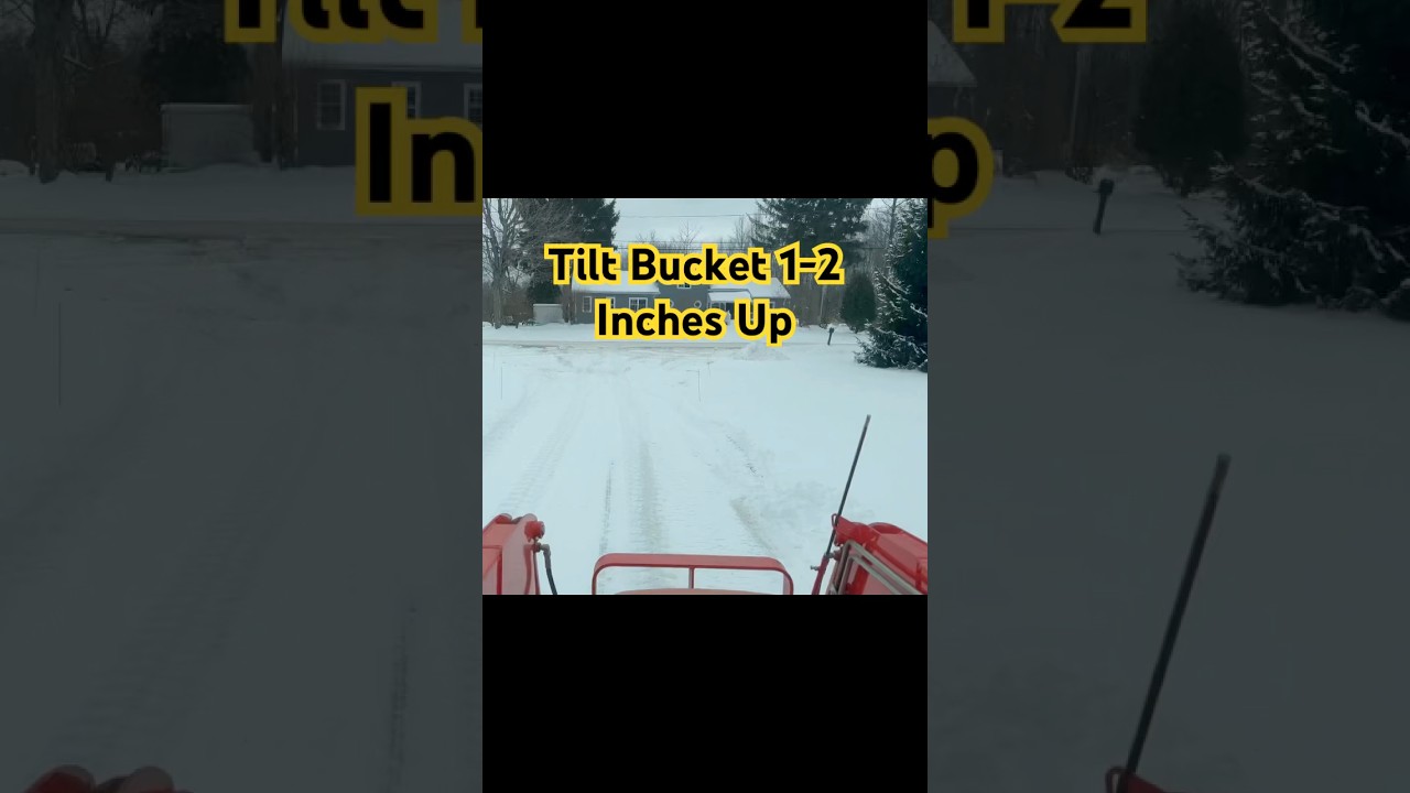 Using Float Mode & Bucket Position Plowing Snow on Your Gravel Driveway 