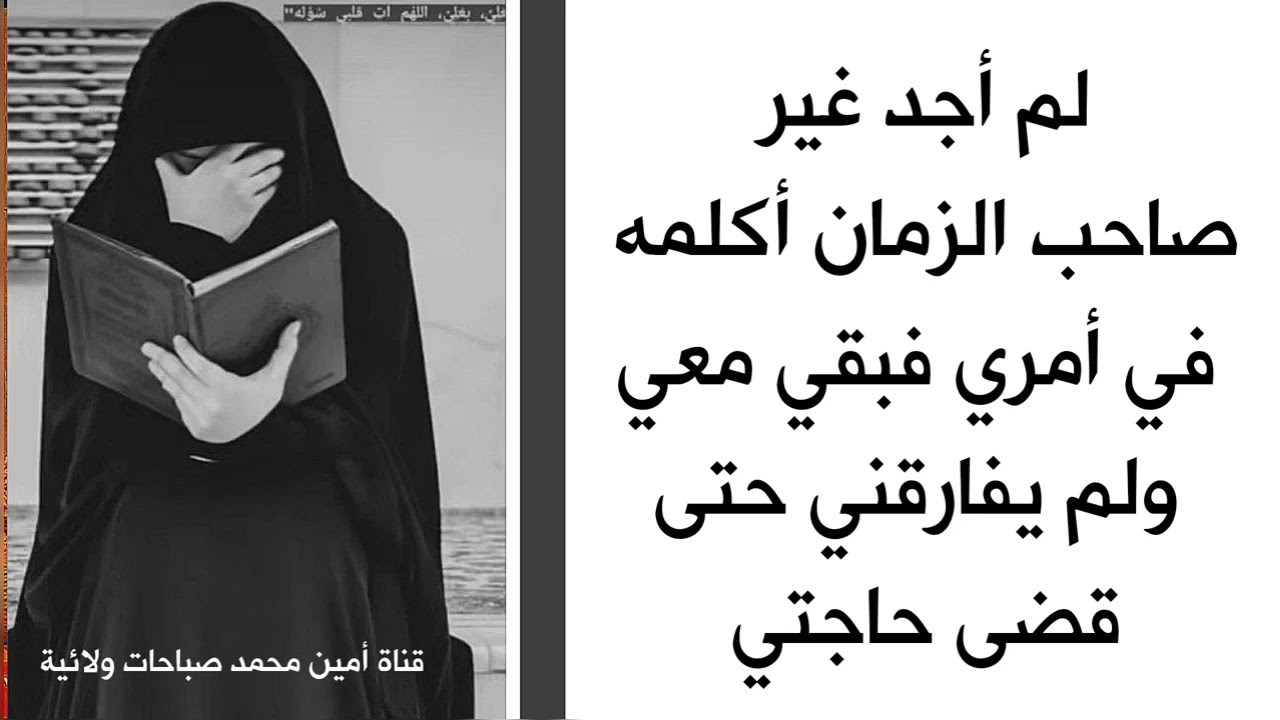 لم أجد غير صاحب الزمان أكلمه في أمري فبقي معي ولم يفارقني حتى قضى حاجتي