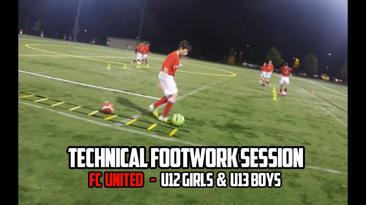 Technical Footwork Training U12G & U13B - YouTube
