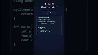 C++ decltype(auto) magic! 😱 fun(a)=20 → prints 20? ⏱️ Pause & guess!#Cpp#GuessTheOutput#codewithme