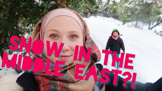 What happens when it snows in Jordan?? Winter in Amman / Quick messy vlog 🌨