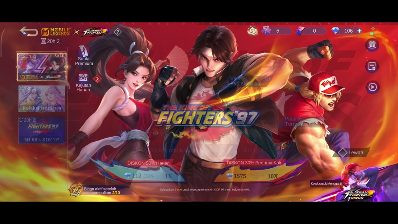 Gacha event KOF bingo/97 risel pada ronde 2 part 2.