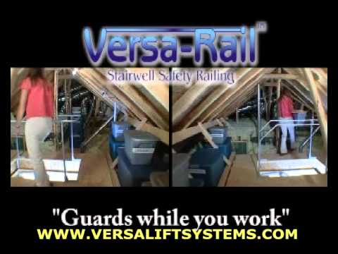 Versarail-Attic Ladder Safety Rail - YouTube