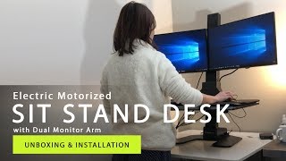 [Unboxing/Installation] Electric Standing Desk with Dual Monitor Stand