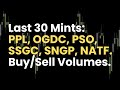 Last 30 Mints:  PPL, OGDC, PSO, SSGC, SNGP, NATF Buy/Sell Volumes #psx #trading #kse100 #stockmarket