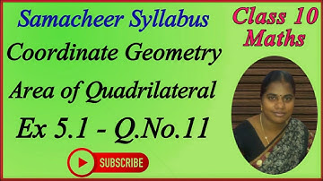 10th Maths | Chapter 5 - Coordinate Geometry | Ex 5.1 - Q.No.11