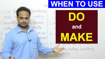 DO or MAKE? - English Grammar - Difference Between 